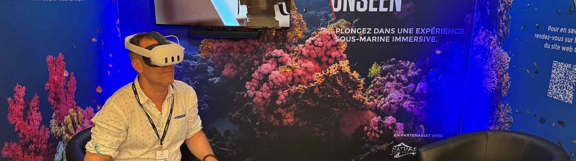 Espace Canon dédié à une expérience immersive en réalité virtuelle avec casque VR