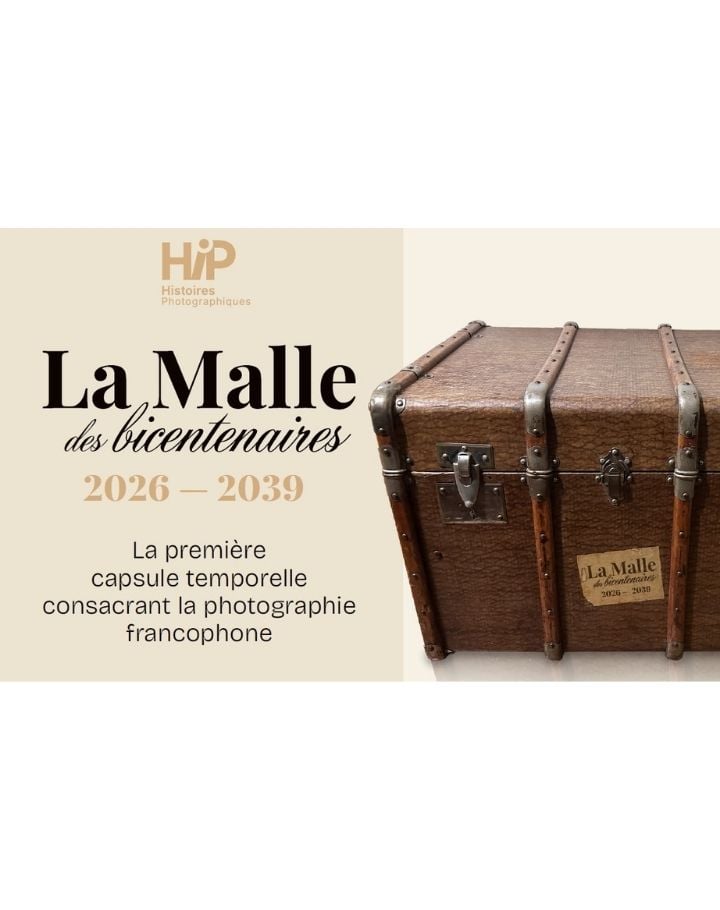Visuel de présentation de La Malle des bicentenaires, capsule temporelle dédiée à la photographie francophone