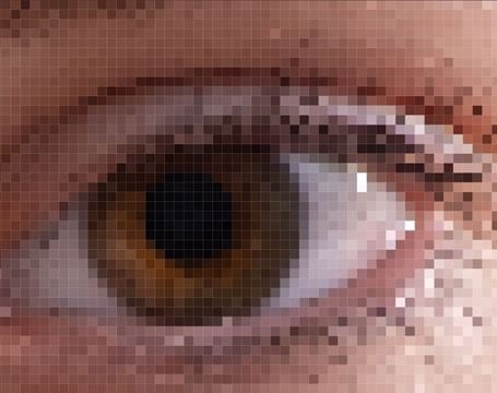 Oeil pixellisé
