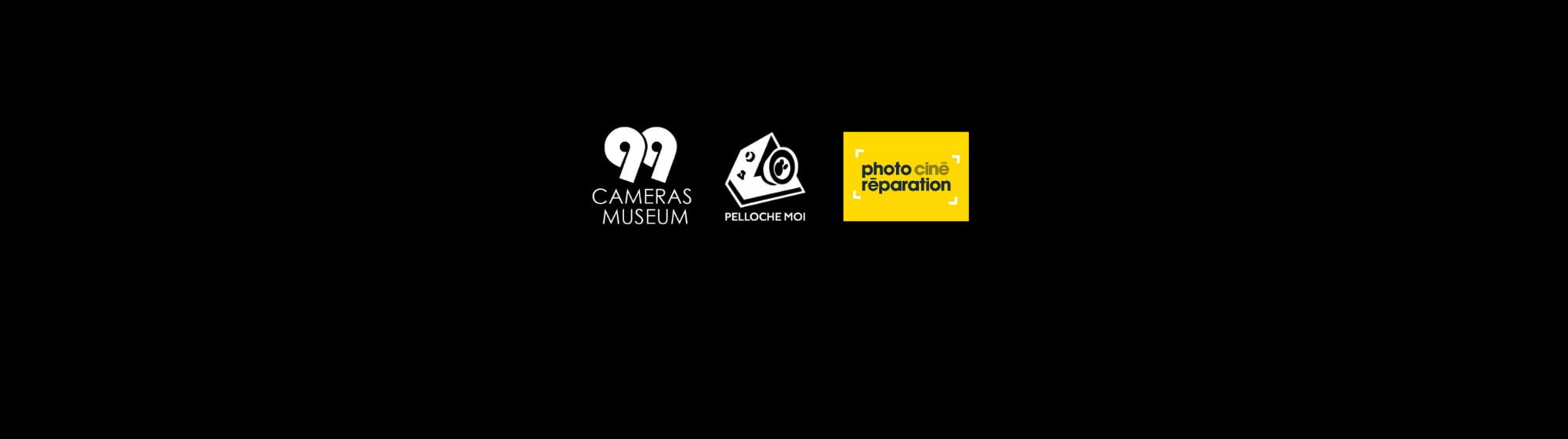 99 Cameras Museum, Pelloche moi, Photo Cine Reparation logos